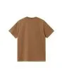 Camiseta de manga corta Carhartt WIP American Script Hamilton Brown para hombre posterior