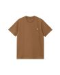 Camiseta de manga corta Carhartt WIP American Script Hamilton Brown para hombre