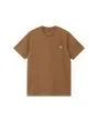 Camiseta de manga corta Carhartt WIP American Script Hamilton Brown para hombre