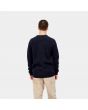 Hombre con jersey de lana Carhartt WIP Anglistic Sweater azul marino posterior
