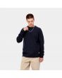 Hombre con jersey de lana Carhartt WIP Anglistic Sweater azul marino