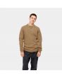 Hombre con jersey de lana Carhartt WIP Anglistic Sweater marrón