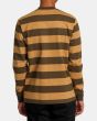 Hombre con Camiseta de manga larga RVCA Chainmail Stripe Camel posterior