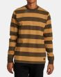 Hombre con Camiseta de manga larga RVCA Chainmail Stripe Camel