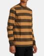 Hombre con Camiseta de manga larga RVCA Chainmail Stripe Camel derecha