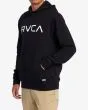 Hombre con Sudadera con capucha RVCA Big RVCA Negra izquierda