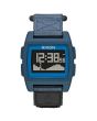 Reloj de mareas Nixon Base Tide Nylon A1169-307 Blue Strap en azul frontal