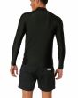 Hombre con Licra Surf de manga larga Deus Ex Machina Baylands Shield Rash Vest UPF 50 Negra posterior