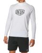 Hombre con Licra Surf de manga larga Deus Ex Machina Baylands Shield Rash Vest UPF 50 Blanca frontal