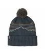 Gorro Patagonia Powder Town Beanie Fitz Roy Stripe Knit Smolder Blue Unisex