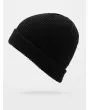 Gorro de punto Volcom Full Stone negro posterior