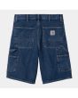 Bermudas vaqueras Carhartt WIP Single Knee Short Azul lavado a la piedra para hombre posterior