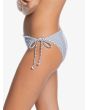 Braguita de Bikini con Lazadas Laterales Roxy Bico Mind Of Freedom blanco y azul a rayas izquierda
