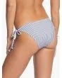 Braguita de Bikini con Lazadas Laterales Roxy Bico Mind Of Freedom blanco y azul a rayas posterior