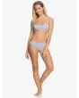 Top-bra de bikini con aros Roxy Bico Mind Of Freedom azul marino a rayas para mujer frontal modelo