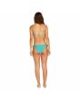Mujer con Braguita de Bikini sin costuras y con lazada lateral Volcom Simply Seamless Tie Side Turquesa posterior