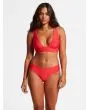 Mujer con Braguita de Bikini sin costuras Volcom Skimpy Simply Seamless roja frontal 