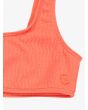 Conjunto de bikini bralette Roxy Girl Lagos RG naranja para niña 6-16 años parche goma logo
