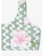 Conjunto de bikini bralette Roxy Girl Party Waves verde para niña 6 a 16 años detalle estampado floral y parche con logo