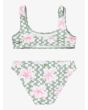 Conjunto de bikini bralette Roxy Girl Party Waves verde para niña 6 a 16 años posterior