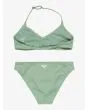 Bikini Roxy para niña Solid Active RG verde posterior