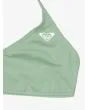 Detalle del logo Roxy en el top del bikini Solid Active RG Verde