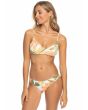 Mujer con conjunto de bikini deportivo Roxy Printed Beach Classics Blanco floral