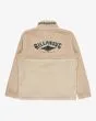 Sudadera polar con cremallera parcial Billabong Boundary Tombstone Beige para hombre posterior