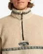 Hombre con sudadera sherpa con media cremallera Billabong Boundary Tombstone Desert cuello