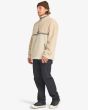 Hombre con sudadera sherpa con media cremallera Billabong Boundary Tombstone Desert corte holgado