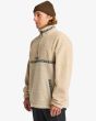Hombre con sudadera sherpa con media cremallera Billabong Boundary Tombstone Desert lateral