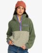 Mujer con Sudadera sherpa de media cremallera Billabong Horizon Verde