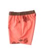 Bañador reversible Billabong Bad Trip 17" rojo y marrón para hombre lateral izquierda