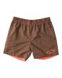 Bañador reversible Billabong Bad Trip 17" rojo y marrón para hombre reverso