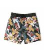 Bañador Boardshort Deus Ex Machina Macro Floral 17" Negro Floral para hombre