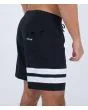 Hombre con bañador boardshort Hurley Block Party 18" negro bolsillo trasero