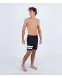 Hombre con bañador boardshort Hurley Block Party 18" negro largo