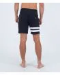 Hombre con bañador boardshort Hurley Block Party 18" negro posterior