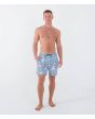 Hombre con Bañador Hurley Phantom Naturals Cannonball Volley 17'' Azul Eiffel cintura elástica