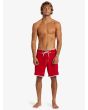 Hombre con bañador de surf Quiksilver Original Scallop 18'' Rojo ajuste