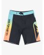 Bañador Quiksilver Youth Everyday Holmes Volley 17'' negro con logos y laterales en degradado