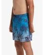 Niño con bañador Quiksilver Everyday Mix Volley 14'' Azul con estampado tropical cintura
