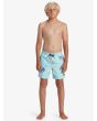 Niño con Bañador Quiksilver Youth Everyday Mix Volley 14'' Azul Celeste Tropical pierna recta