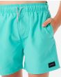 Niño con bañador Rip Curl Offset Volley 15" turquesa bolsillo