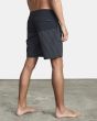 Hombre con Bañador boardshort RVCA Curren Trunk negro posterior derecha