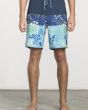 Hombre con Bañador Boardshort RVCA Lei Trunk 18" Azul 