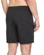 Hombre con bañador Volcom Lido Lido Solid Mod 18in Negro bolsillo con solapa
