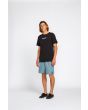Hombre con Bañador Boardshort elástico Volcom Center Trunk 17" Abyss