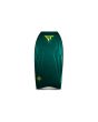 Tabla de Bodyboard GT Boards Mega-T 4 Elements Earth Mallard Green Graphic deck verde metálico con crescent tail y canales cuádruples