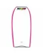 Bodyboard Turbo IV PP Rojo/Blanco - Vista trasera con slick blanco Surlyn y borde rosa
